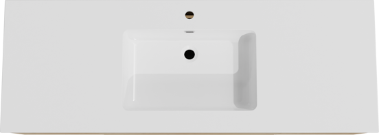 Storke Edge meuble salle de bains suspendu 145 x 52 cm chêne brut avec Diva plan simple en marbre composite blanc brillant