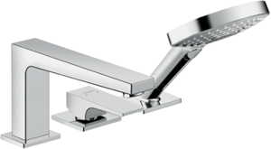 Hansgrohe Metropol robinet baignoire sur gorge 3 trous avec douchette chrome brillant