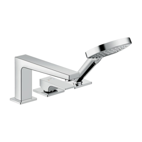 Hansgrohe Metropol robinet de bain sur gorge 3 trous avec douchette chrome brillant