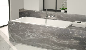 Luca Varess Viticcio baignoire encastrable double 180 x 80 cm acrylique blanc mat