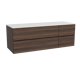 Storke Edge meuble salle de bains avec tablette pour vasques Tavola