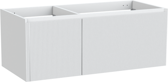 Balmani Fila meuble sous-vasque suspendu 120 x 55 cm asymétrique à droite blanc mat 4 tiroirs