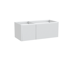 Balmani Fila meuble sous-vasque suspendu 120 x 55 cm asymétrique à droite blanc mat 4 tiroirs