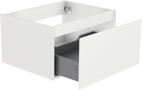 Storke Edge zwevende wastafelonderkast 65 x 52 cm mat wit 1 lade