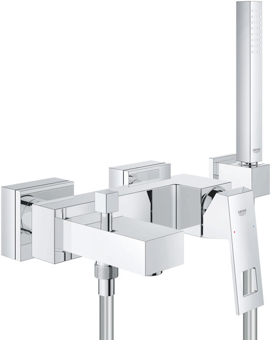 Grohe Eurocube robinet baignoire avec douchette chrome brillant