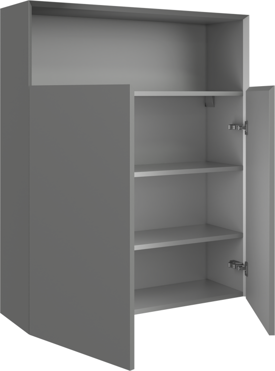 Balmani Idra zwevende badkamerkast steengrijs 100 x 30 x 120 cm