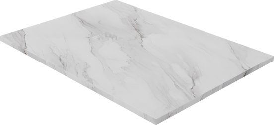 Luca Varess Suite douchebak 120 x 90 cm composietmarmer Marble White 