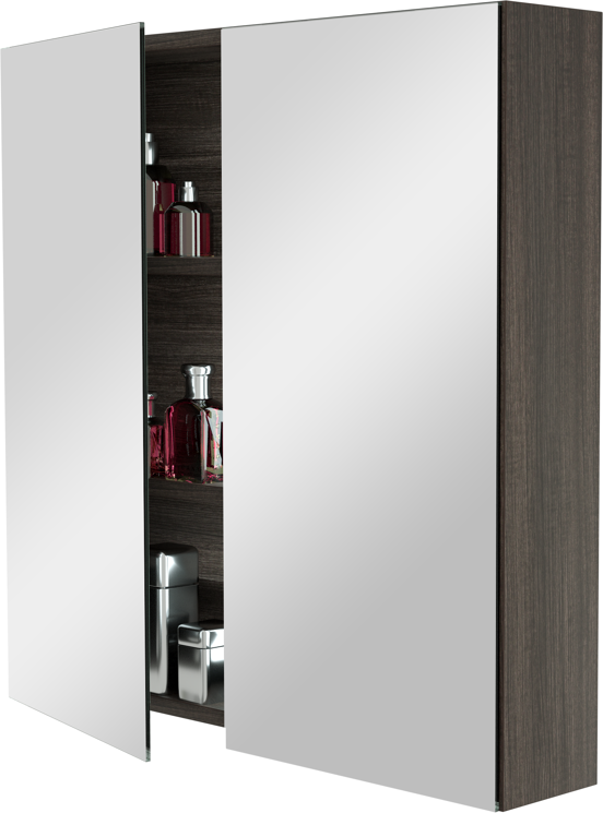 Storke Reflecta spiegelkast 75 x 75 cm grove zwarte eik