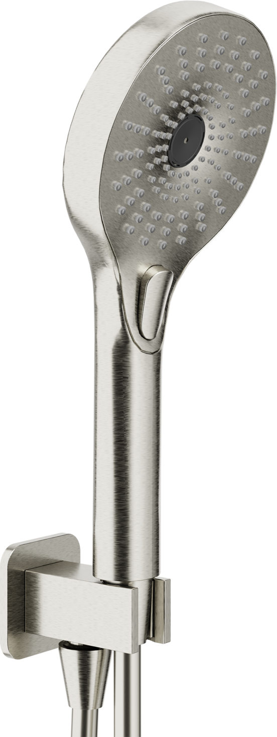 Blaufoss Onos Handdoucheset met doucheslang aansluiting 3 straalsoorten brushed CoolMetal