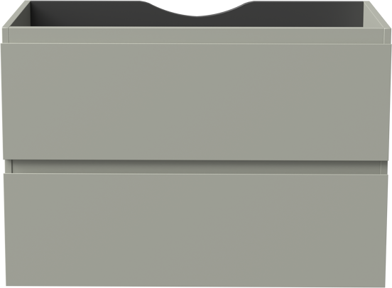 Linie Lado meuble sous-vasque suspendu 80 x 46 cm greige 2 tiroirs