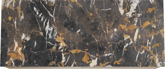Balmani Mitra meuble salle de bains suspendu 135 x 55 cm chêne brut avec Stretto tablette simple ou double en marbre portoro gold