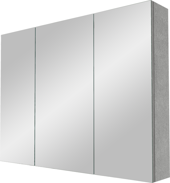 Linie Montro spiegelkast 100 x 75 cm beton donkergrijs