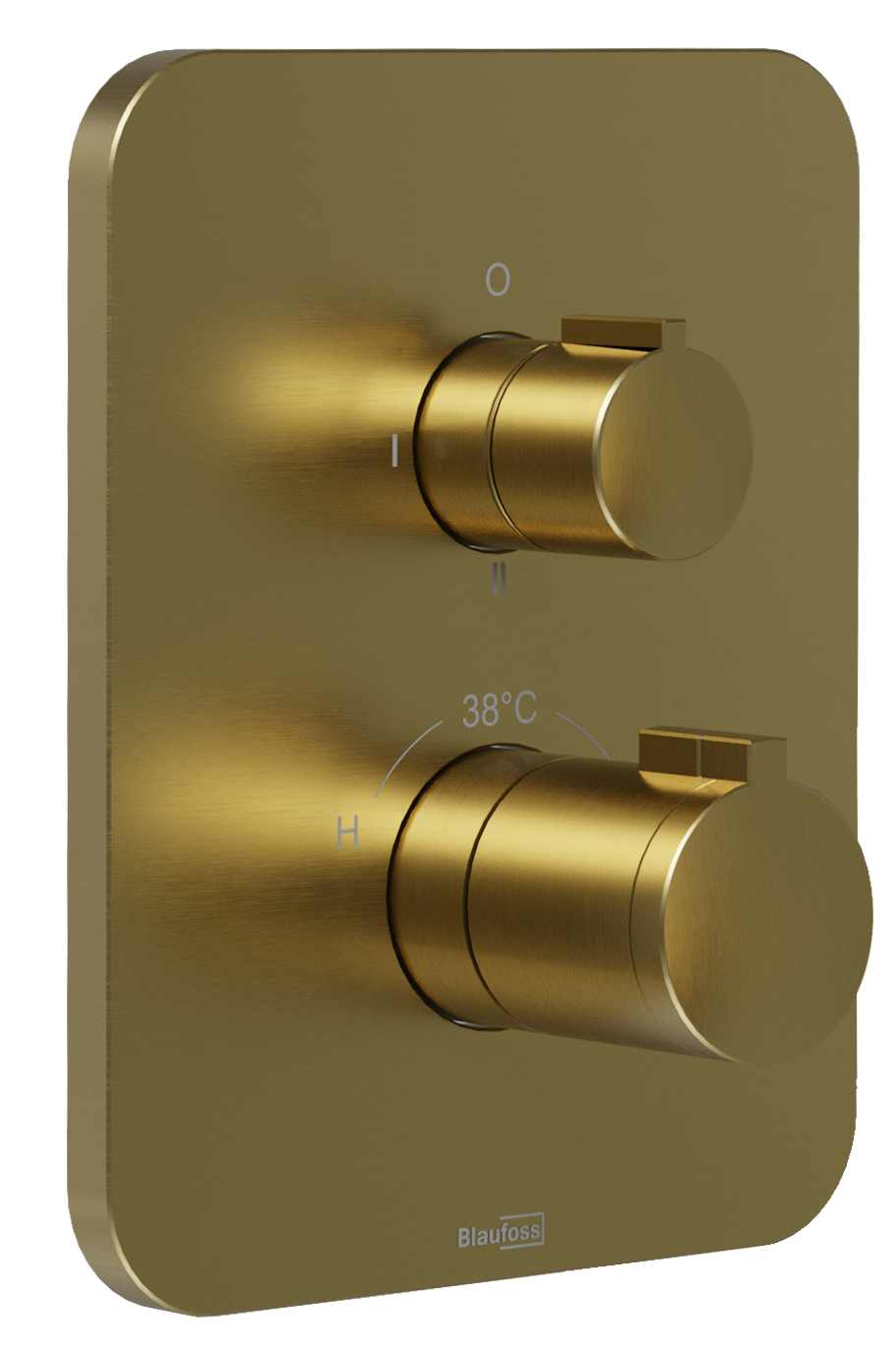 Blaufoss Smartbox Softline thermostatische inbouw douchekraan 2 functies Brushed Gold