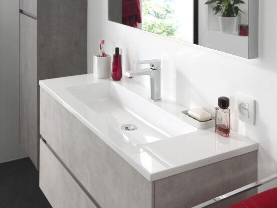 Storke Diva plan simple marbre composite brillant 100 x 40 cm