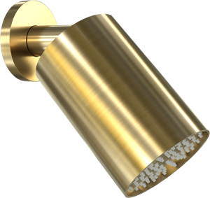 Blaufoss Luxor 90 Tête de douche rond 14 x 9 cm avec support mural brushed champagne gold
