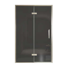 Balmani Senses Design douche draaideur links 140 cm x 210 cm Rookglas, Brushed CoolMetal profielen