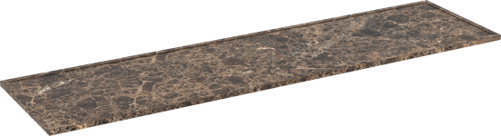 Balmani Bordo enkel of dubbel wastafelblad Dark Emperador marmer 180 x 49 cm