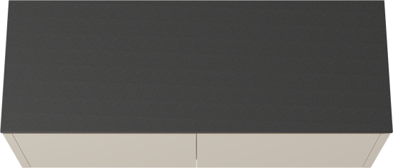 Balmani Eclips meuble salle de bains suspendu 150 x 55 cm Sandbeige avec Stretto tablette simple ou double en Granit noir