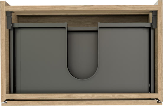 Storke Edge zwevende wastafelonderkast 60 x 40 cm natuur eik 2 lades