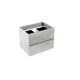 Storke Edge hängender Bad-Unterschrank, 60 x 46 cm, Beton silbergrau, 2 Schubladen