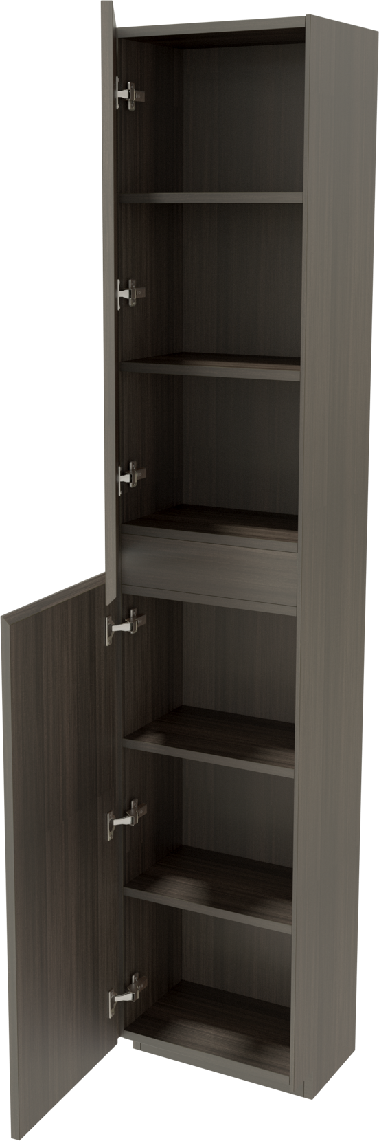 Storke Edge staande badkamerkast links donkere eik 40 x 30 x 200 cm