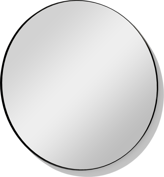 Storke Nero miroir rond noir Ø 100 cm