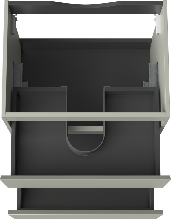 Linie Lado zwevende wastafelonderkast 60 x 46 cm greige 2 lades