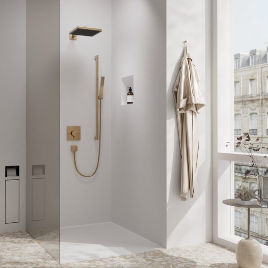 Hansgrohe Showerselect Comfort E thermostat encastrable 2 sorties brushed bronze