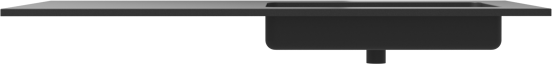 Storke Scuro Waschtisch, rechts, Quarz matt, 110 x 52 cm, Schrankkombination 45 cm