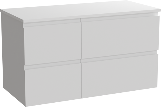 Linie Lado zwevend badkamermeubel 100 x 46 cm mat wit met Lado enkel of dubbel tablet in composietmarmer mat wit