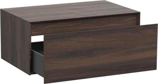 Storke Edge Modulo meuble sous-vasque suspendu 75 x 48 cm noyer 1 tiroir