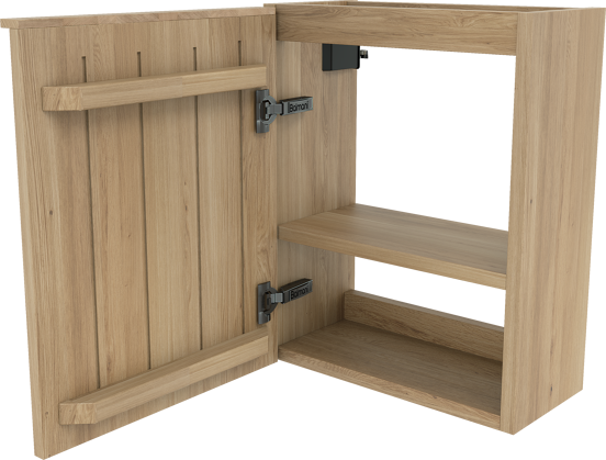 Balmani Forma zwevende fonteinkast 42 x 21 cm naturel eiken