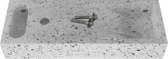 Balmani Mood lave-mains 55 x 20 cm bianco nero terrazzo