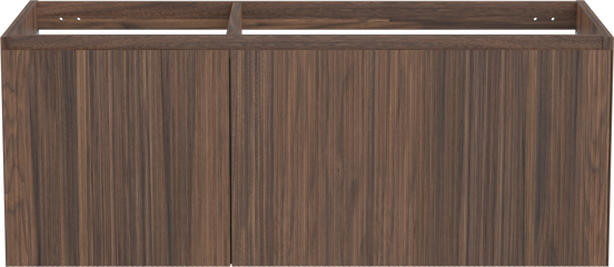 Balmani Fila zwevende wastafelonderkast 120 x 55 cm asymmetrisch rechts fineer notelaar 4 lades