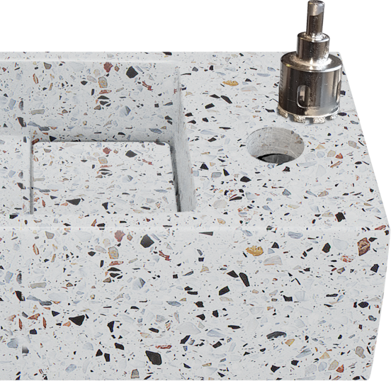 Balmani Mood lave-mains 55 x 20 cm bianco nero terrazzo
