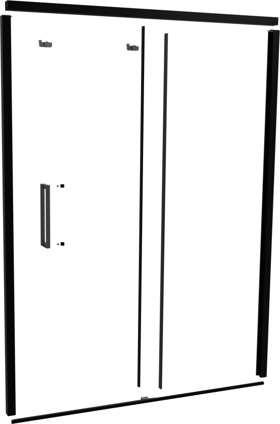 Balmani Senses Design 160 cm ensemble de profils pour porte coulissante niche noir mat