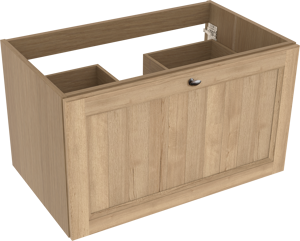 Balmani Lemon meuble sous-vasque suspendu 90 x 55 cm chêne vieilli 2 tiroirs