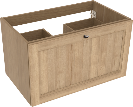 Balmani Lemon meuble sous-vasque suspendu 90 x 55 cm chêne vieilli 2 tiroirs