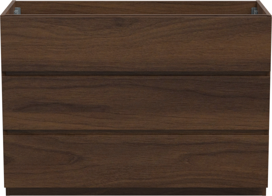 Storke Edge staande wastafelonderkast 120 x 52 cm notenhout 3 lades
