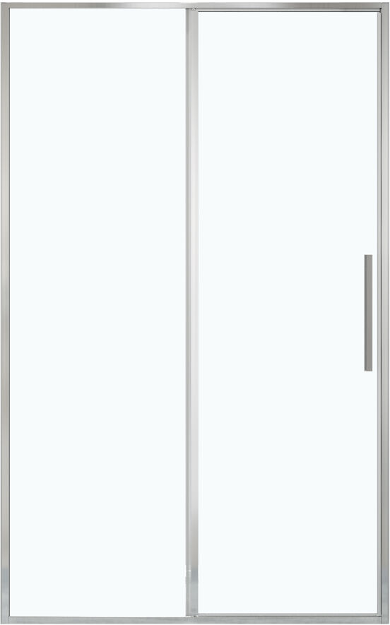 Luca Varess Morano porte pivotante 120 x 190 cm verre transparent profil chrome brillant