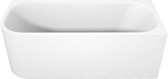 Luca Varess Mezzo baignoire d'angle gauche double 180 x 80 cm acrylique blanc mat