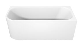 Luca Varess Mezzo baignoire d'angle gauche duo 170 x 75 cm acrylique blanc mat