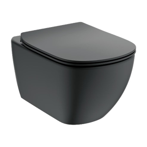 Ideal Standard Tesi hangend toilet mat zwart randloos