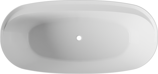 Luca Varess Sutilo Freistehende Badewanne: 170 x 80 cm, Acryl, Weiß glänzend, mit integrierter Ablage