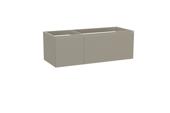 Balmani Idra meuble sous-vasque suspendu 135 x 55 cm asymétrique à droite gris pierre 4 tiroirs