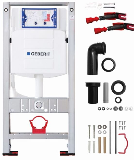 Geberit Sigma réservoir de chasse encastré UP320 avec cadre Burda, tapis d'isolation et adaptateur 110-90