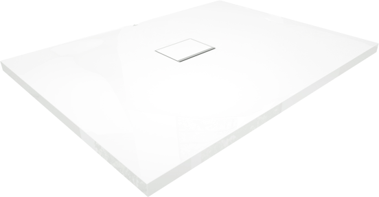 Villeroy & Boch Squaro Infinity Duschwanne: 120 x 90 cm, Quaryl, Weiß matt