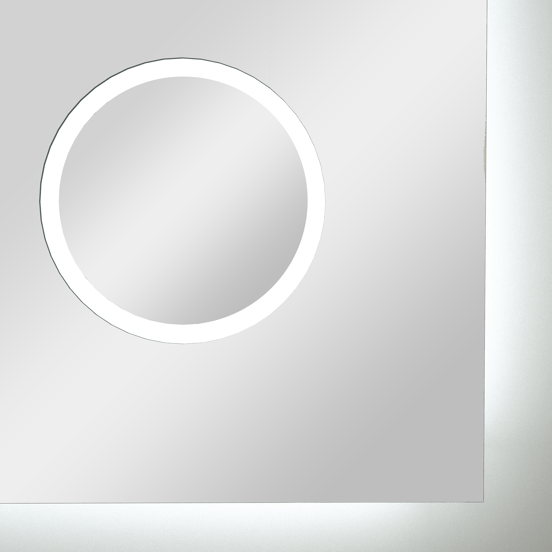 Balmani Giro rechthoekig badkamerspiegel 120 x 70 cm met spiegelverlichting en anti-damp