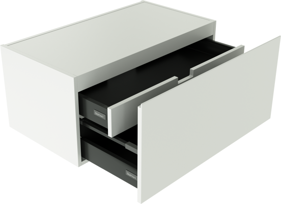 Balmani Studio meuble sous-lavabo suspendu 90 x 50 cm blanc mat 2 tiroirs