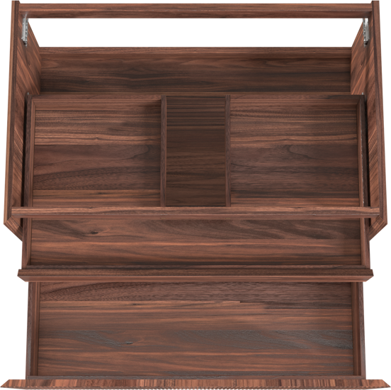 Balmani Fila zwevende wastafelonderkast 90 x 55 cm fineer notenhout 2 lades